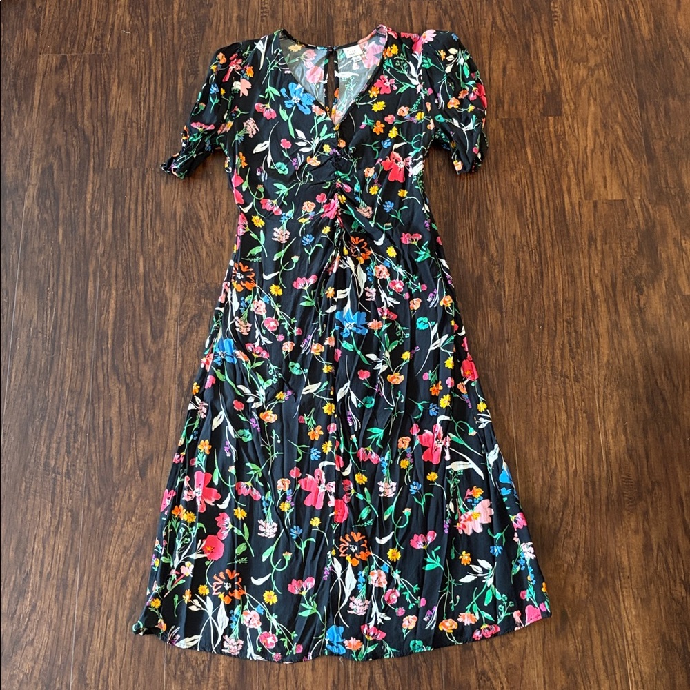 A New Day Floral Black Dress